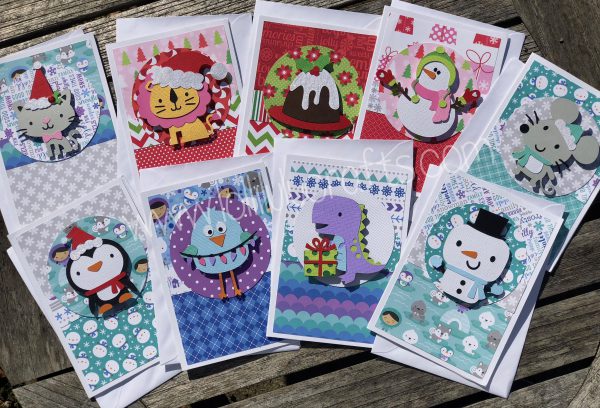 Cricut Explore Cute Critters Bulk Make Christmas Card Project Files - Image 2